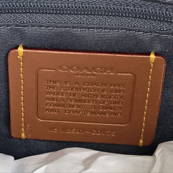 Coach Rowan Large Denim Satchel - Picture 7 of 11